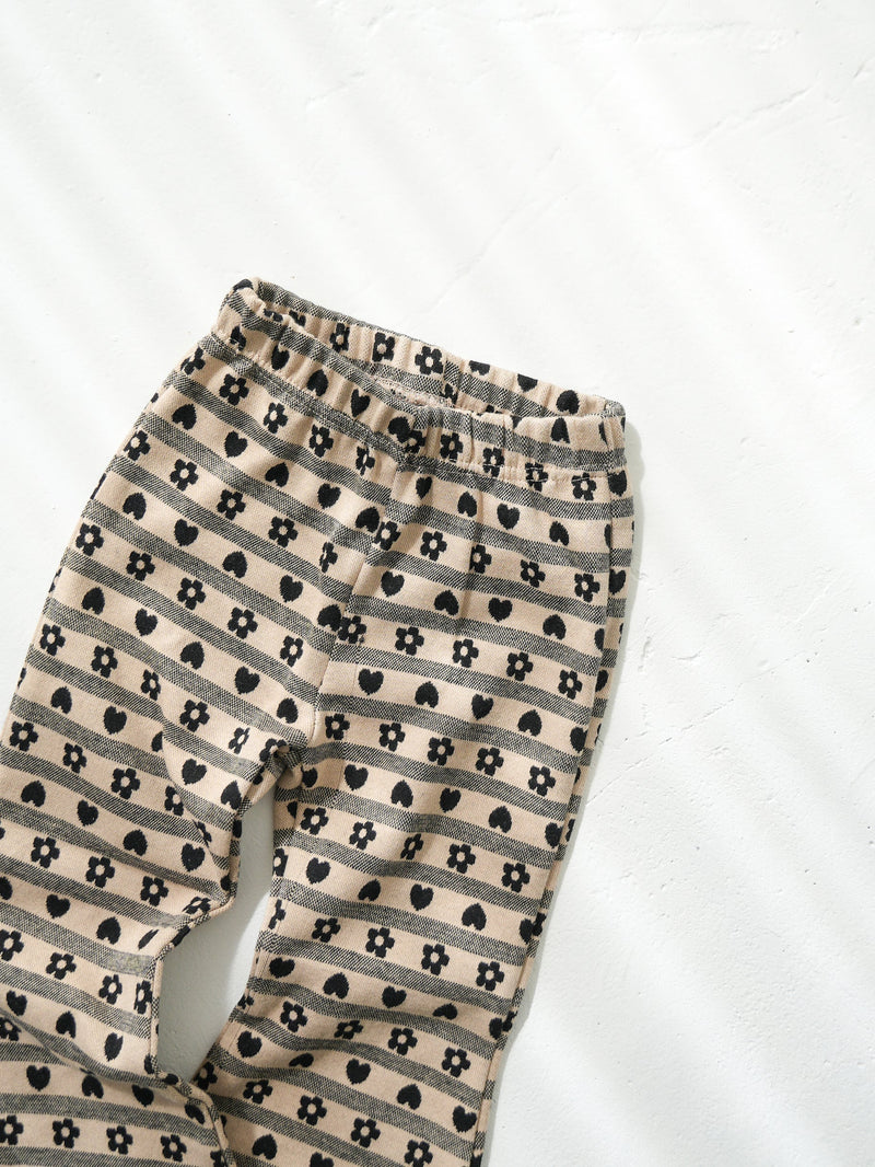 Flower heart pants