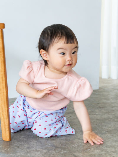 Gingham ribbon pants
