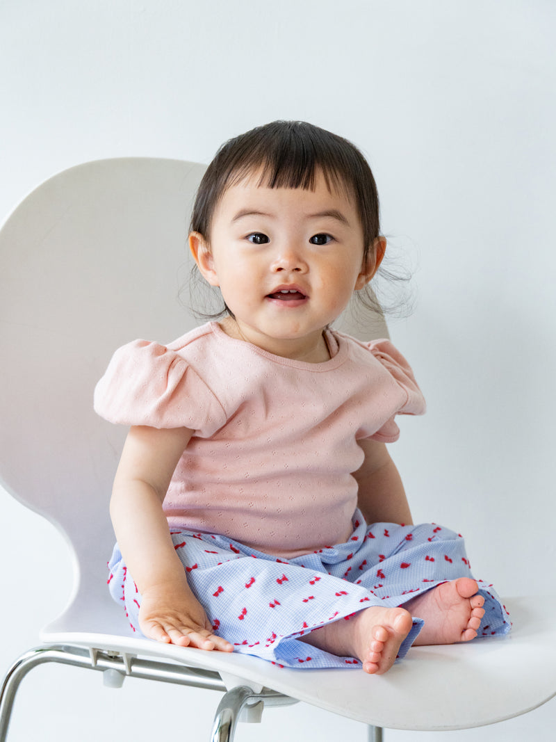 Eyelet puff tee