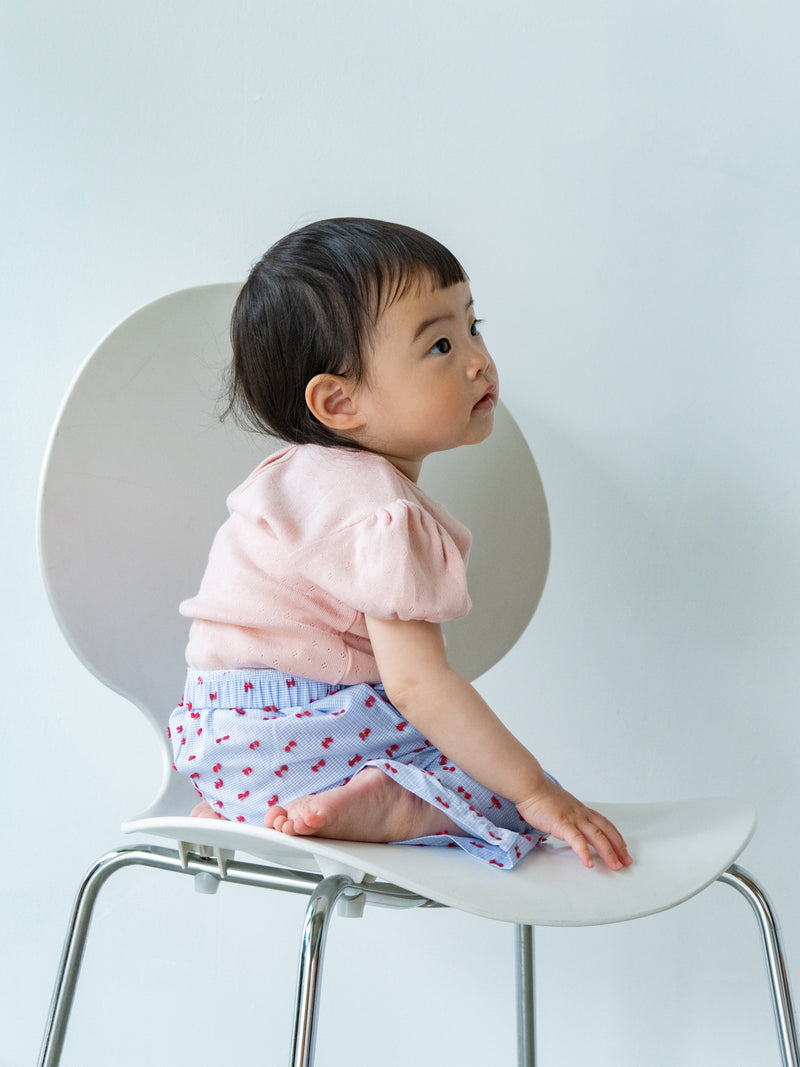 Eyelet puff tee