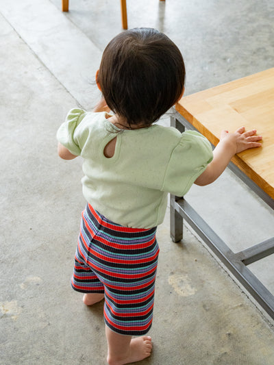 Eyelet puff tee