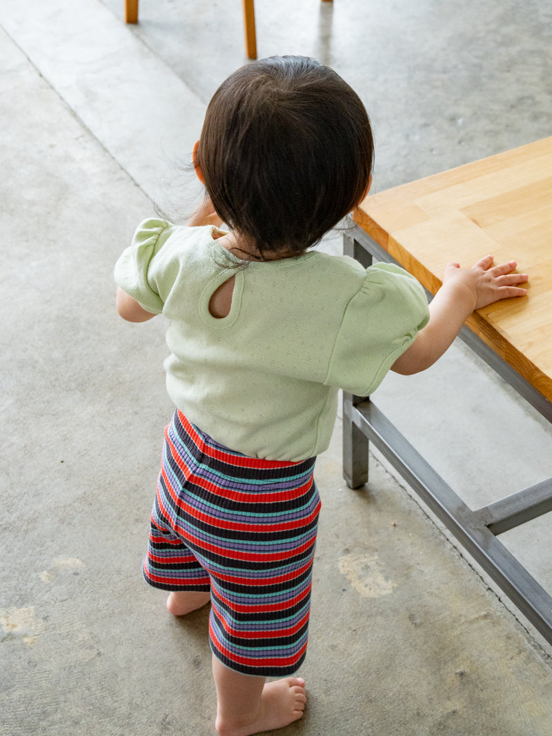 Eyelet puff tee
