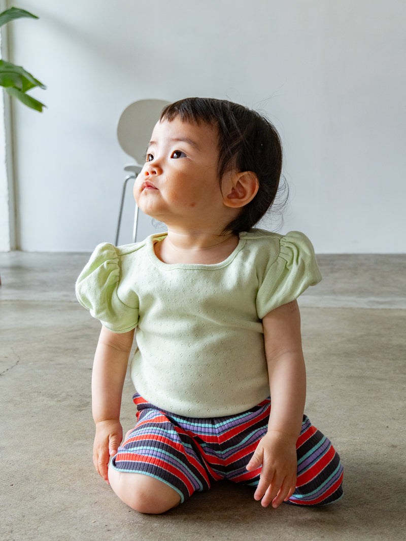 Eyelet puff tee
