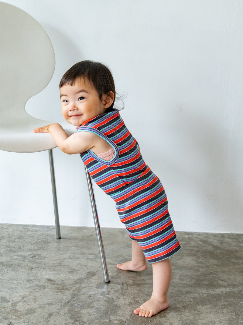 Multi stripe sleeveless