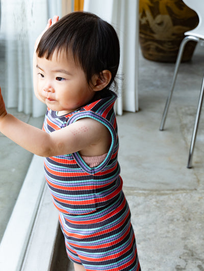 Multi stripe sleeveless