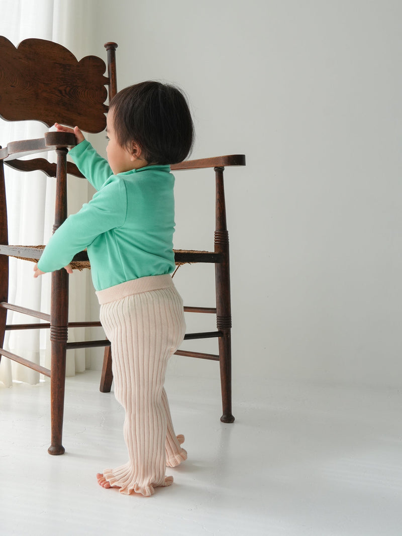 Knit frill pants