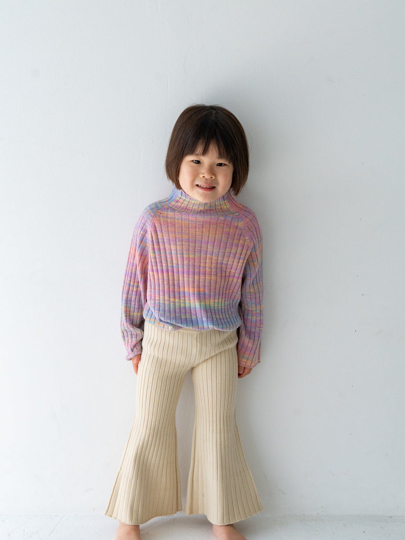 Knit flare pants