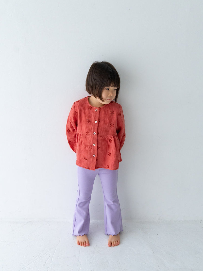 Flower crepe cardigan
