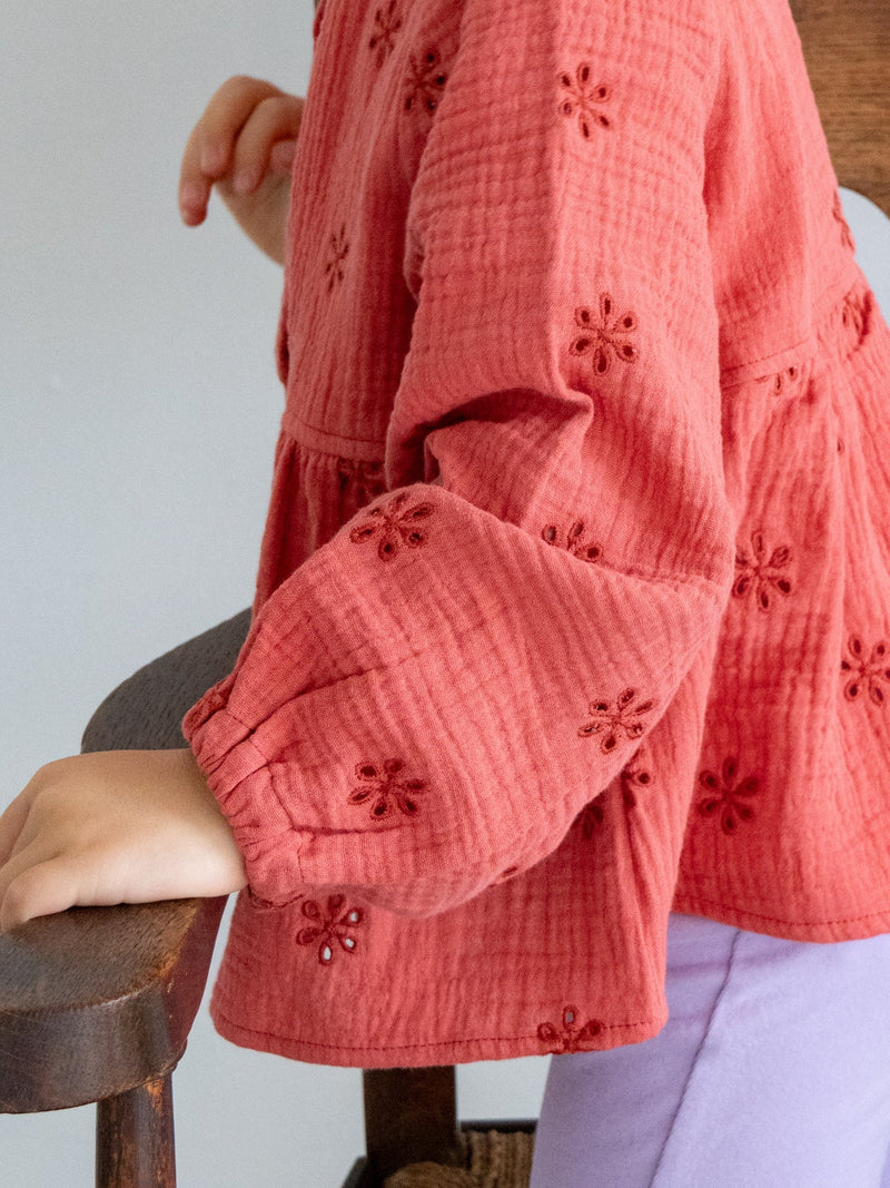 Flower crepe cardigan