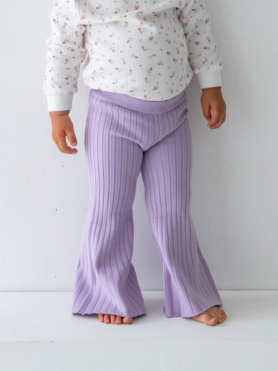 Knit flare pants