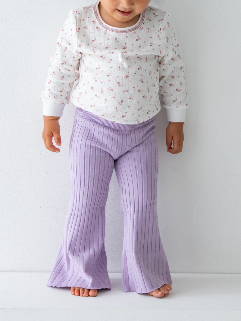 Knit flare pants