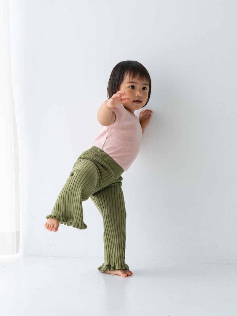Knit frill pants