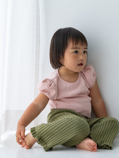 Knit frill pants