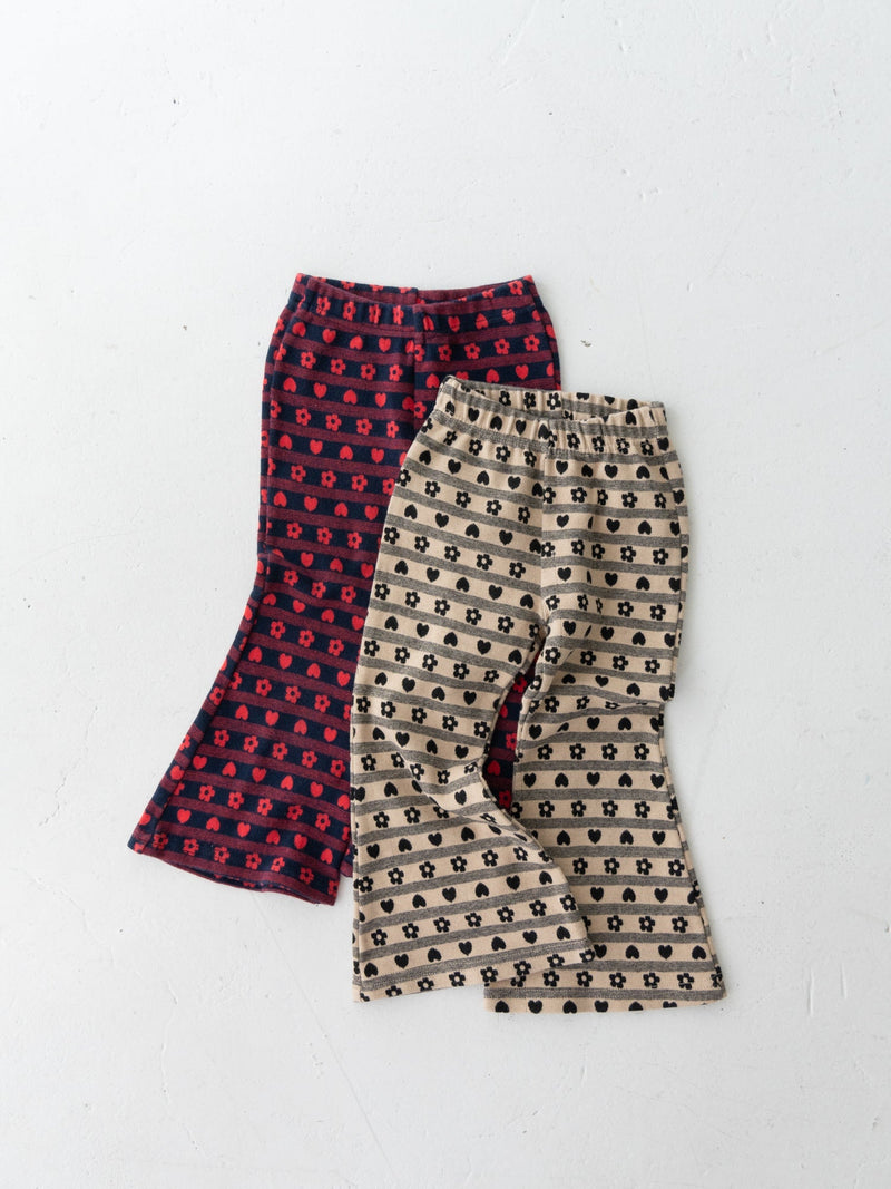 Flower heart pants
