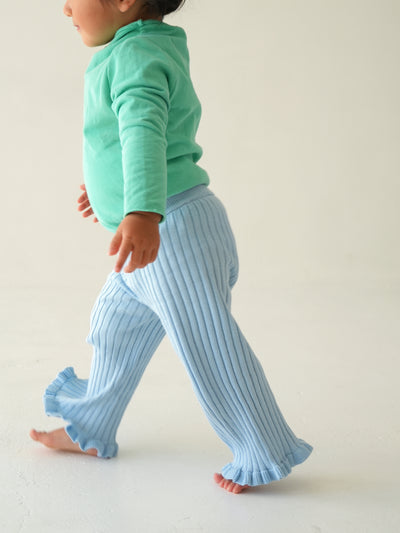 Knit frill pants