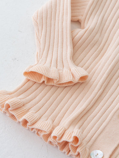 Knit frill cardigan