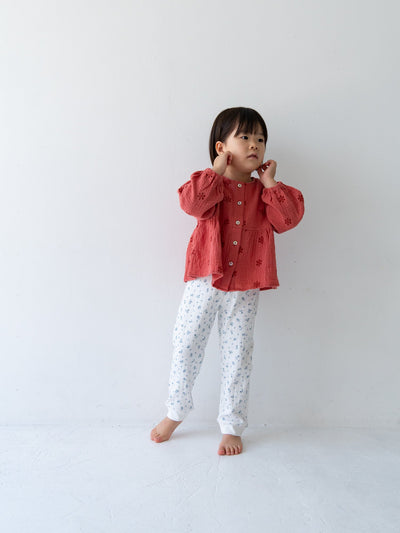Flower crepe cardigan