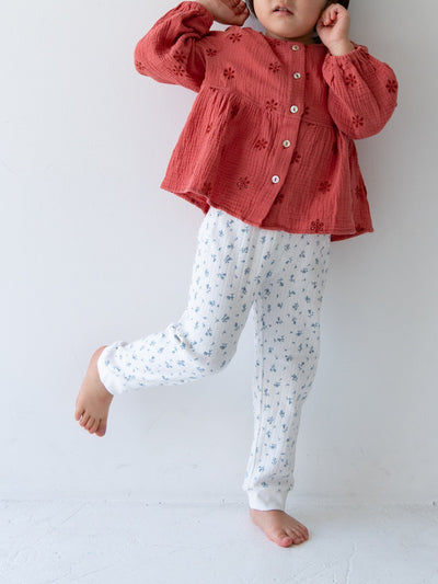 Flower crepe cardigan