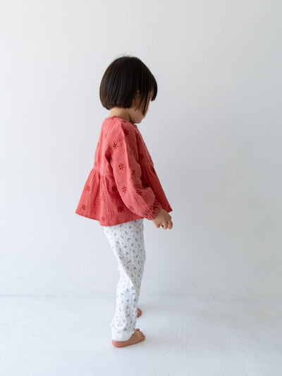 Flower crepe cardigan