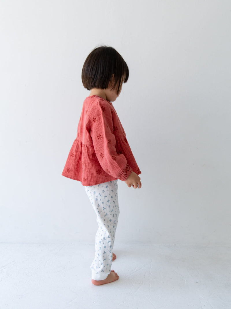 Flower crepe cardigan