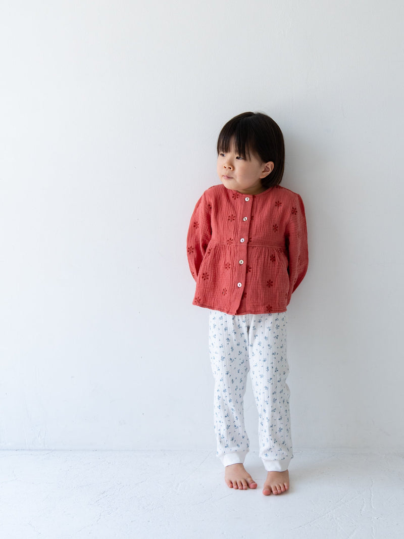 Flower crepe cardigan
