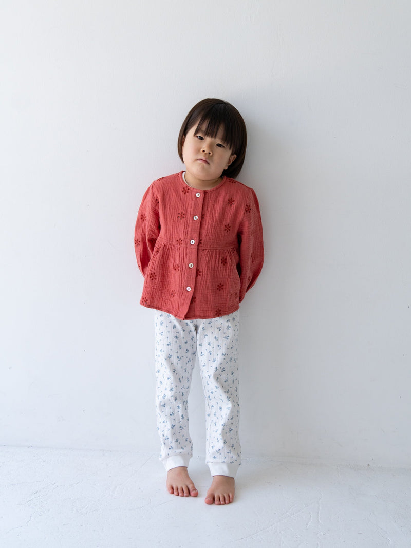 Flower crepe cardigan
