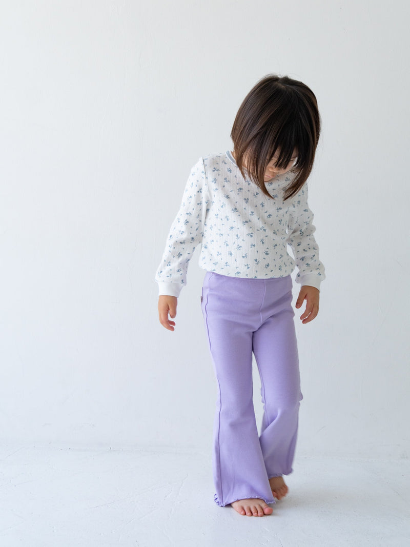 Flare cotton pants