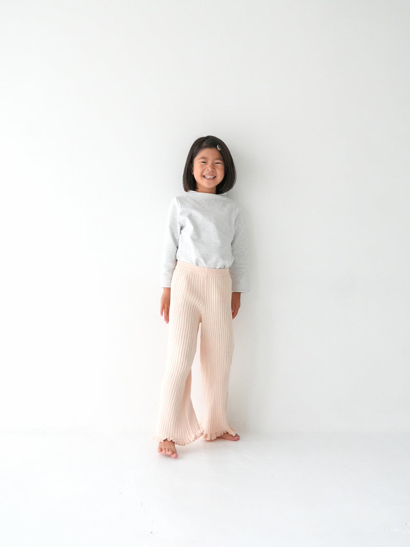 Knit frill pants