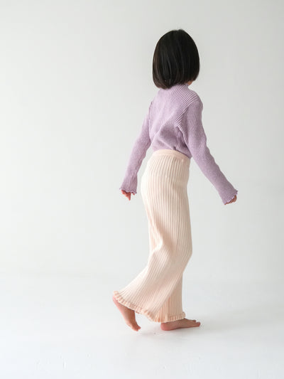 Knit frill pants