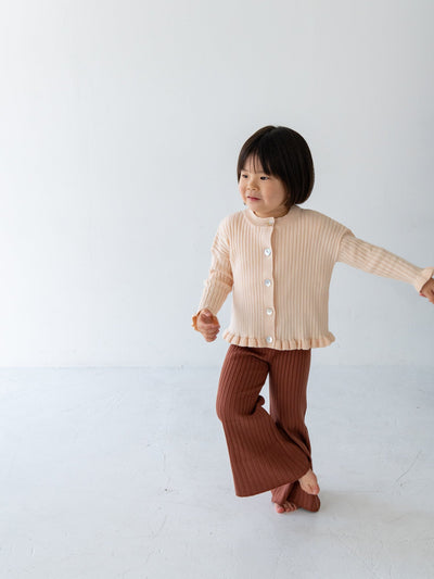 Knit frill cardigan