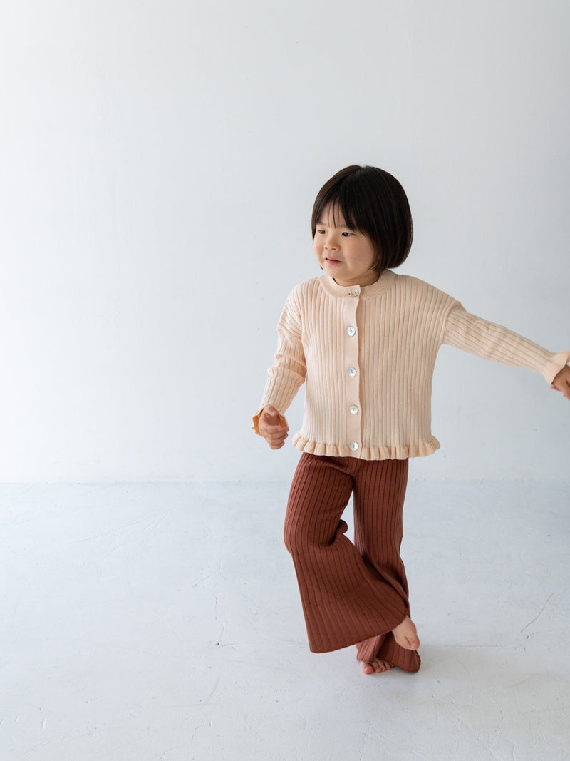 Knit frill cardigan