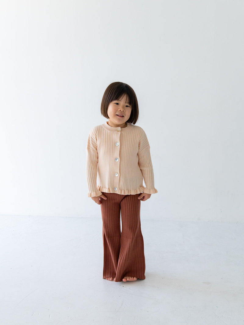 Knit frill cardigan