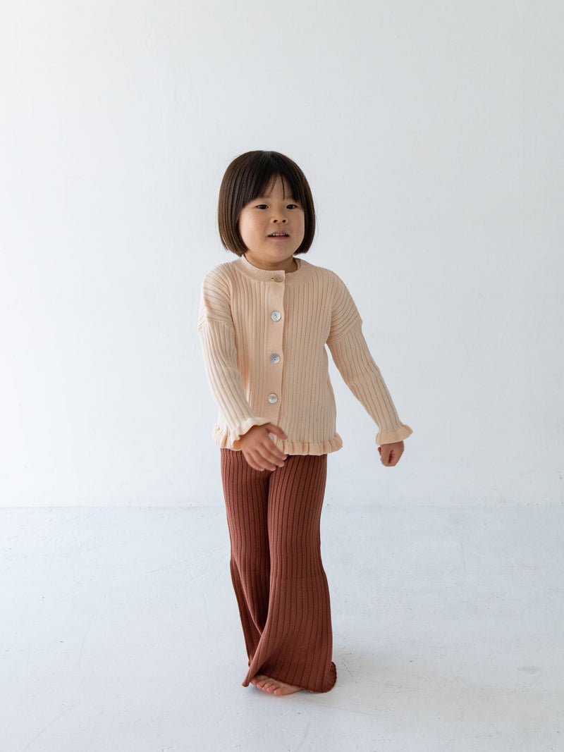 Knit frill cardigan