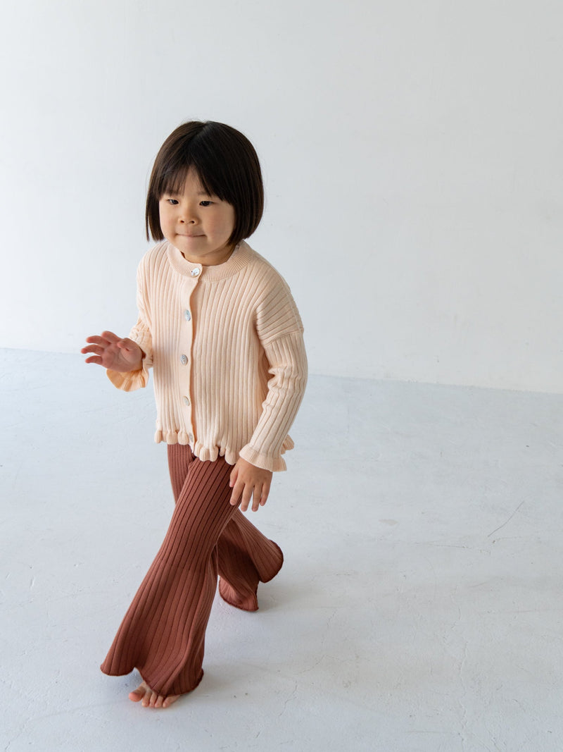 Knit frill cardigan