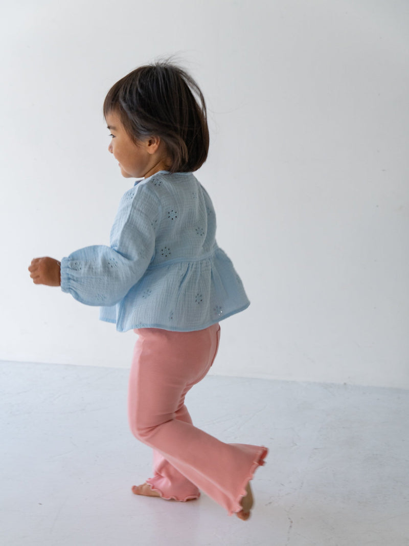 Flare cotton pants