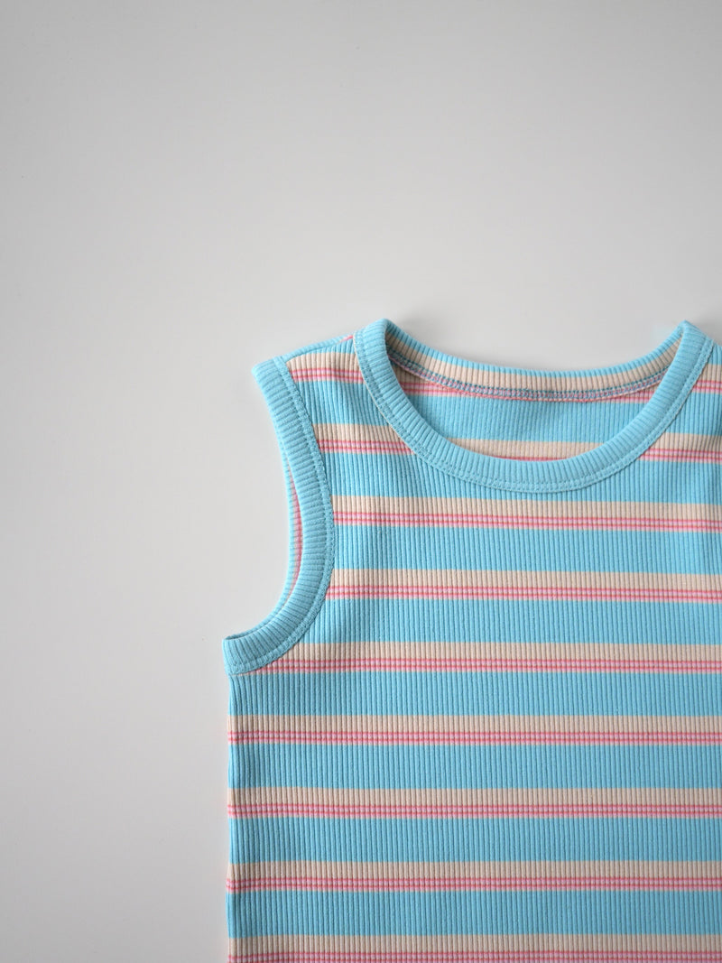 Stripe sleeveless