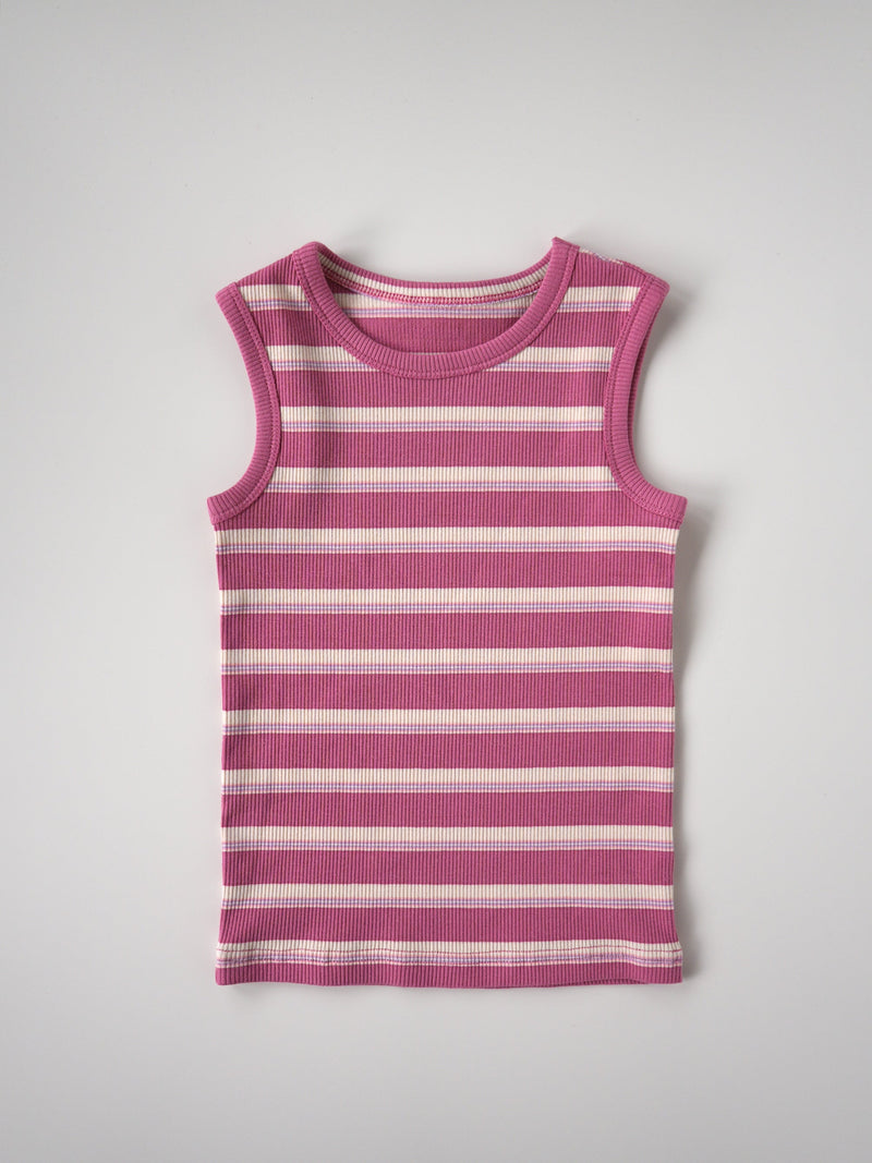 Stripe sleeveless