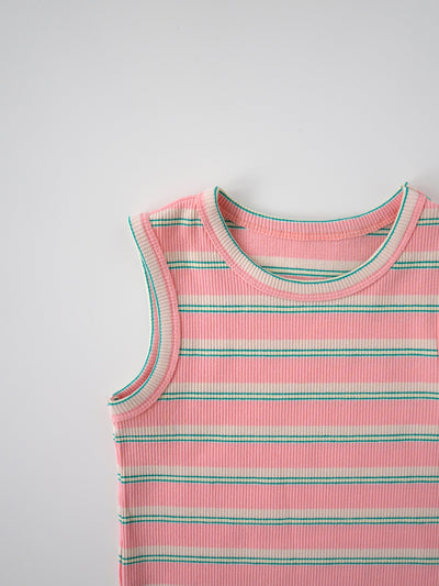 Stripe sleeveless