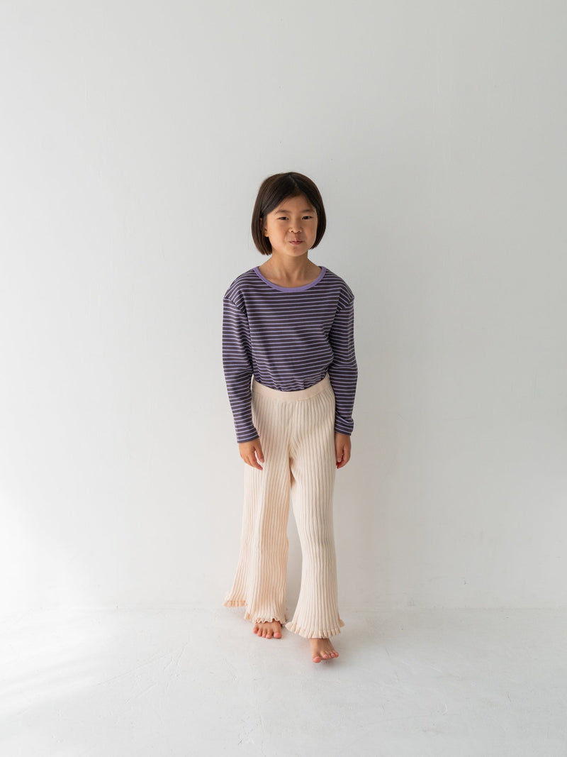 Ribbed stripe L/S