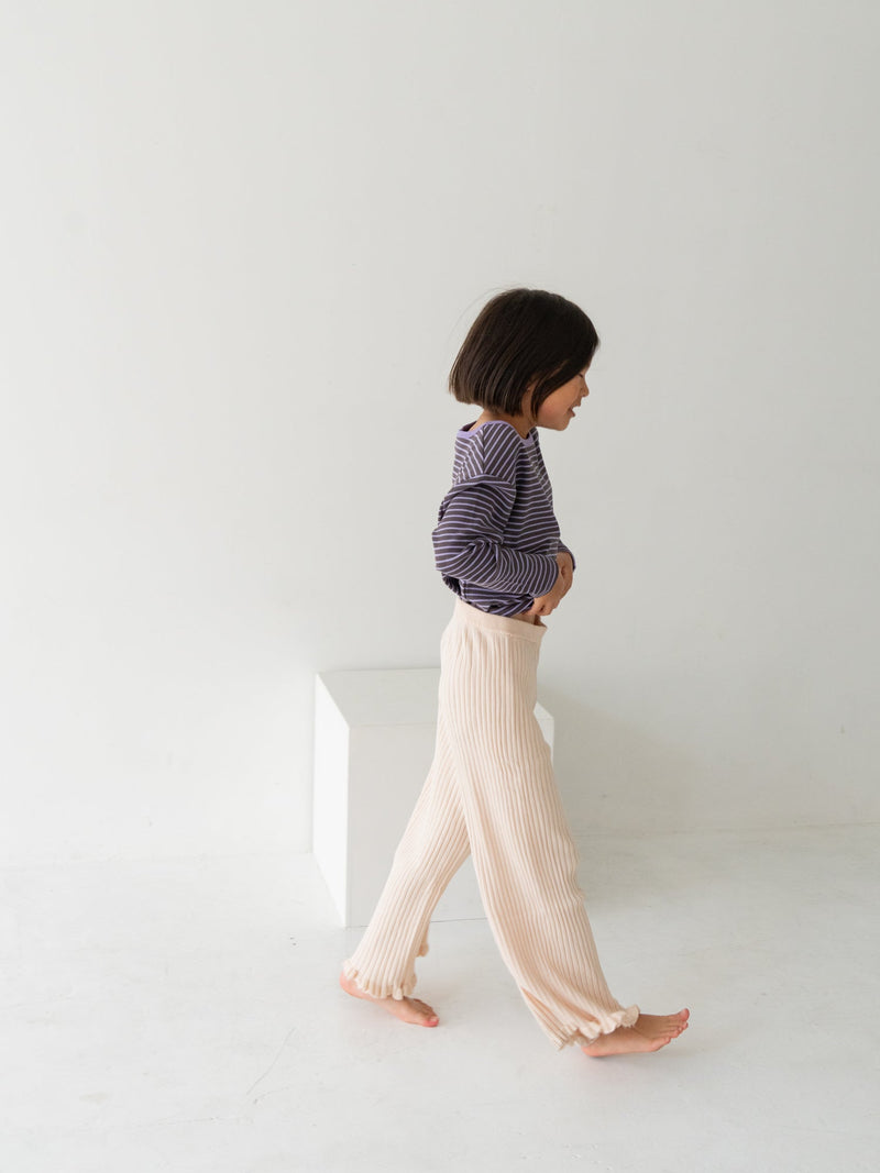 Ribbed stripe L/S