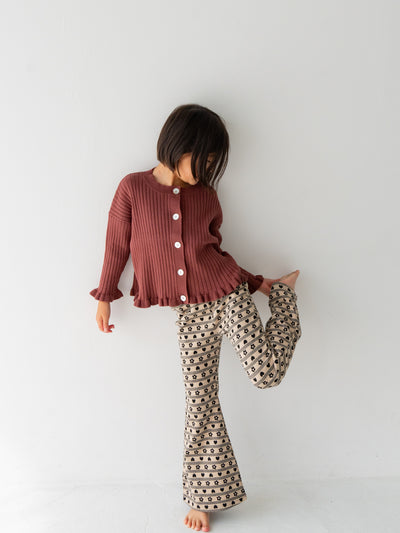 Knit frill cardigan