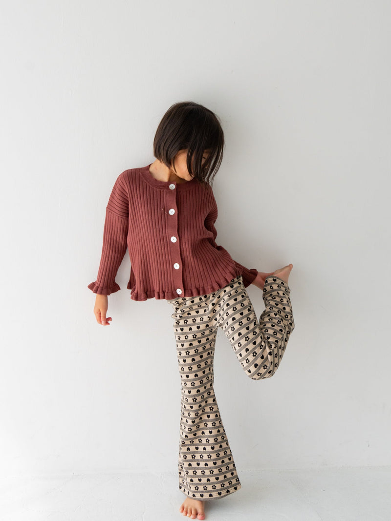 Flower heart pants