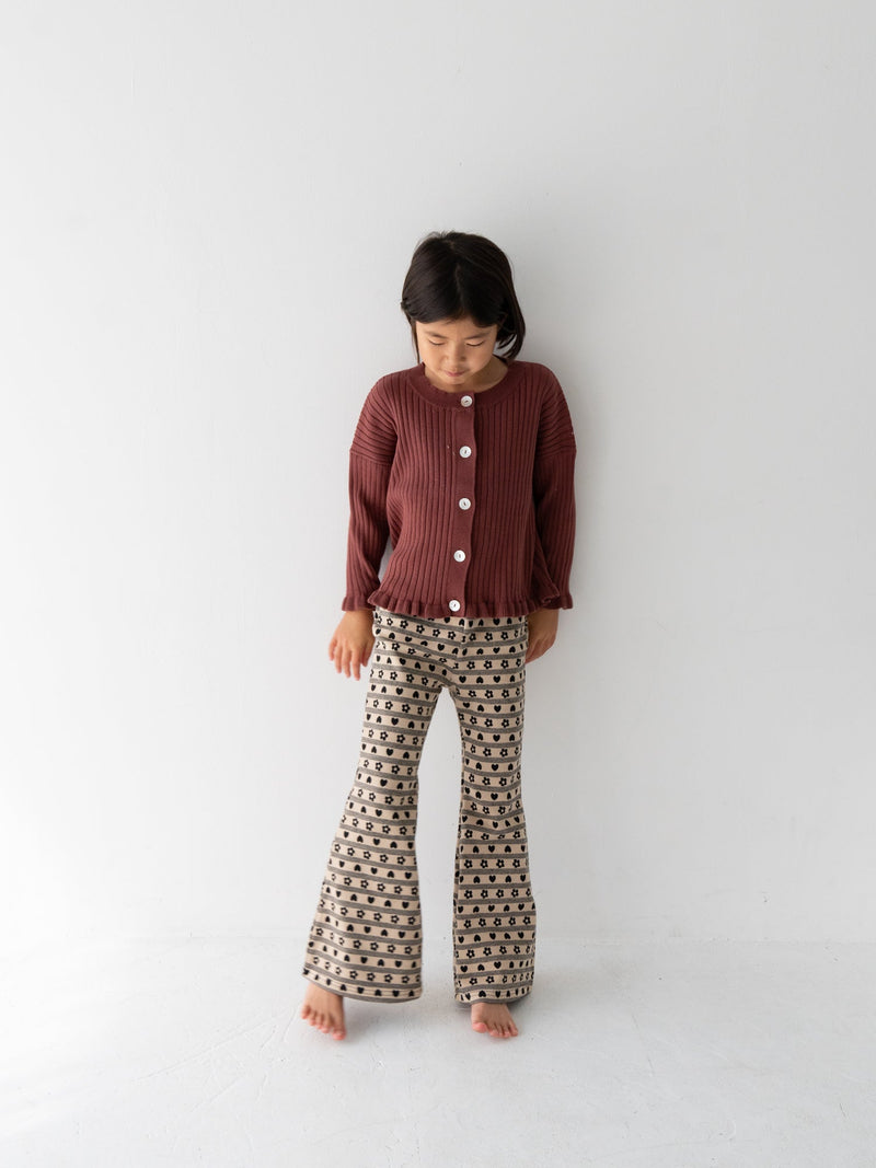 Flower heart pants