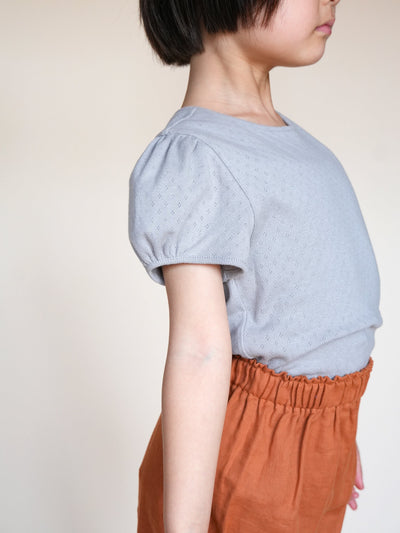 Eyelet puff tee（5月下旬頃）