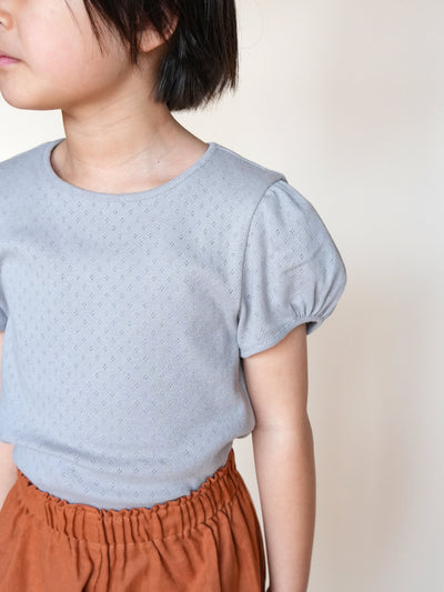 Eyelet puff tee（5月下旬頃）