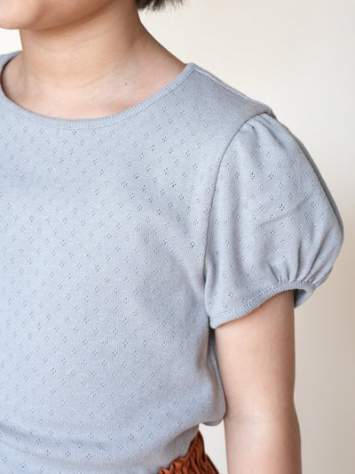 Eyelet puff tee（5月下旬頃）