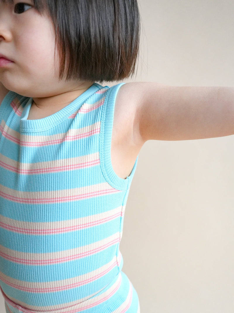 Stripe sleeveless