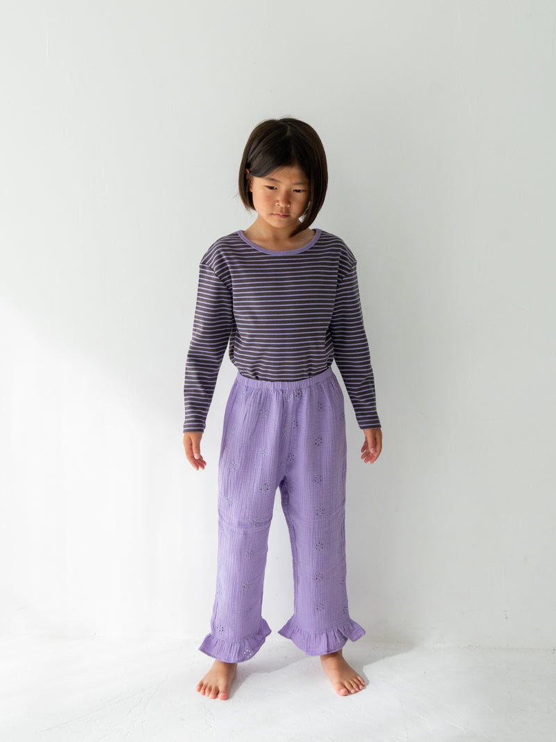 Flower crepe pants