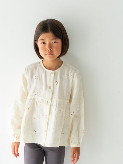 Flower crepe cardigan