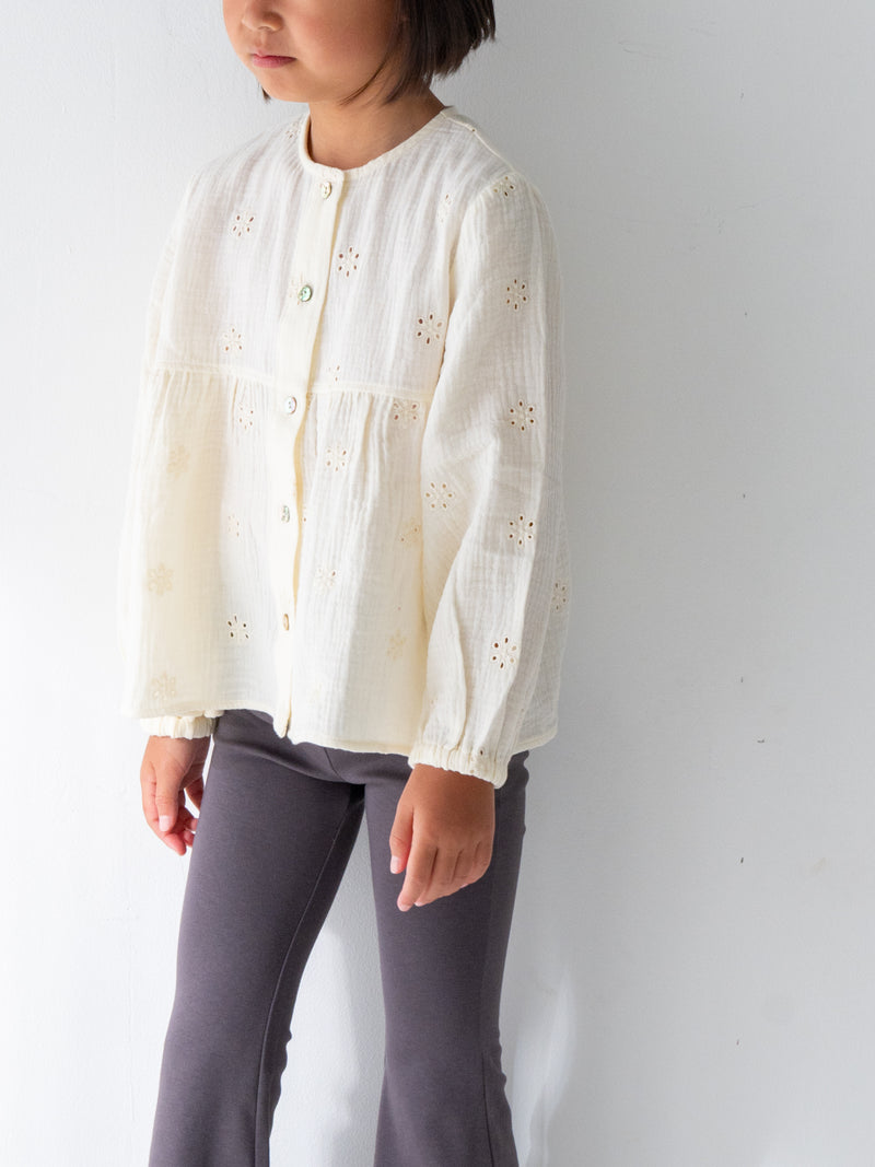 Flower crepe cardigan